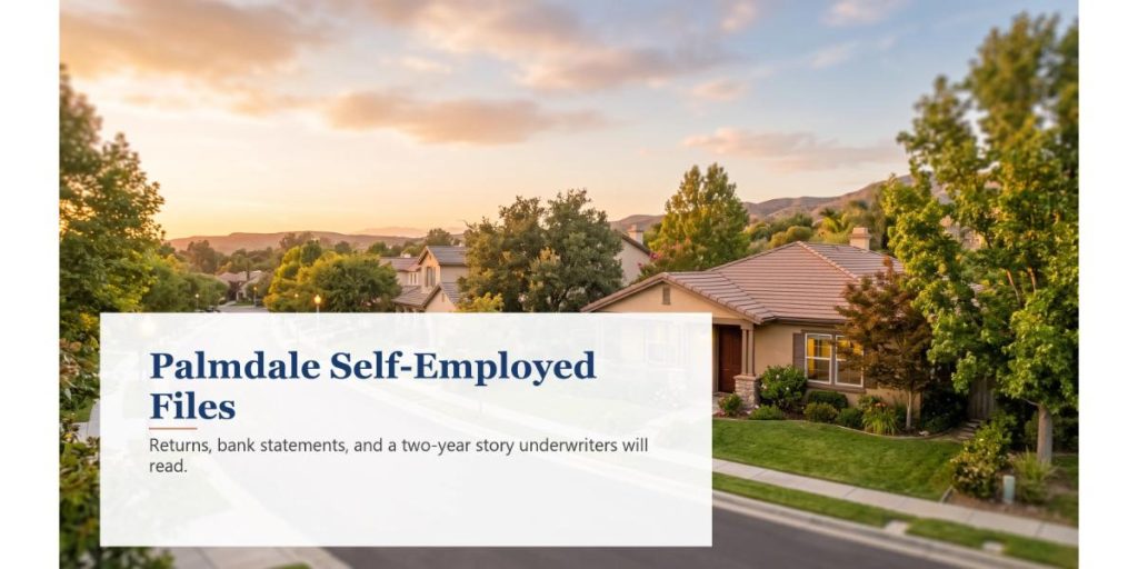 Self-employed and 1099 mortgage files in Palmdale